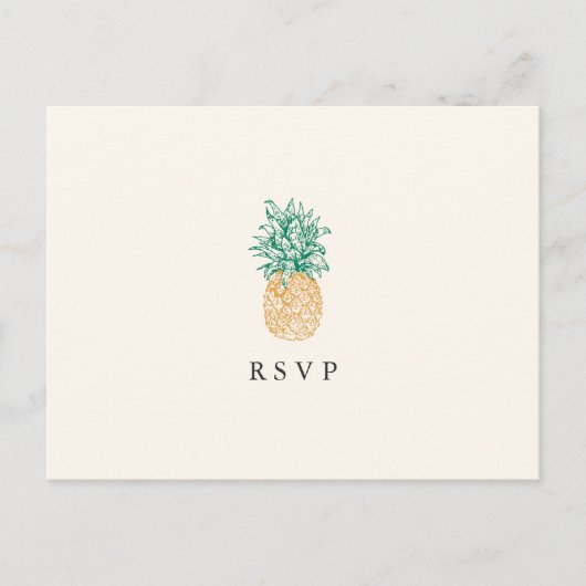 Vintage RSVP-Briefkaart Uitnodiging Briefkaart (Voorkant)