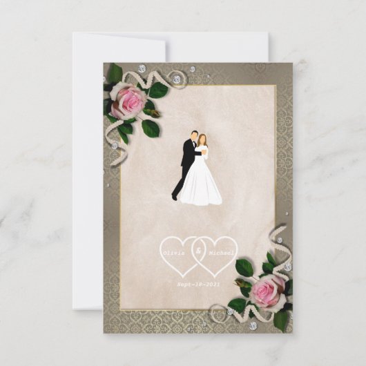 Vintage RSVP Kaartje (Achterkant)