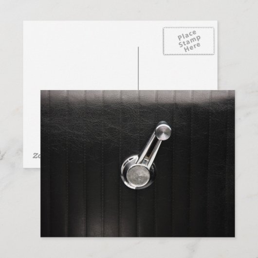 Vintage rubberen raampgras briefkaart (Voorkant / Achterkant)