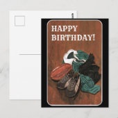 Vintage Rugby Verjaardag Briefkaart (Voorkant / Achterkant)