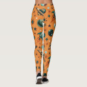 Vintage Ruimtevaart Raket Schepen Patroon - Kosmos Leggings (Achterkant)
