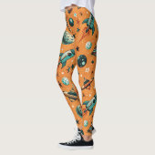 Vintage Ruimtevaart Raket Schepen Patroon - Kosmos Leggings (Links)