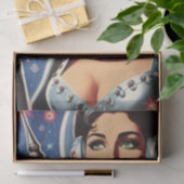 Vintage Ruimtevrouw Tissuepapier (Geschenk)
