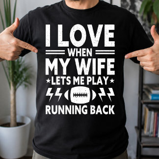 Vintage Running Back Football Echtgenoot Echtgenot T-shirt