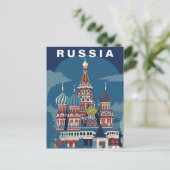Vintage Russia Retro Cathedral Domes  Briefkaart (Staand voorkant)