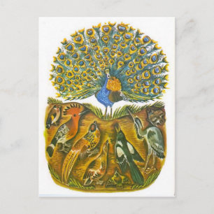 Vintage Russische illustraties, Aesop mythen 5 Briefkaart