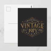 Vintage Rustic 1973 Briefkaart (Voorkant / Achterkant)