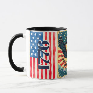 Vintage & Rustic 4 juli Adelaar Liberty Bell 1776 Mok
