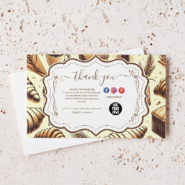 Vintage Rustic Bakery Bedankkaart