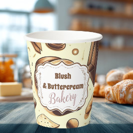 Vintage Rustic Bakery Papieren Bekers