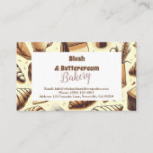 Vintage Rustic Bakery Visitekaartje (Achterkant)