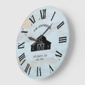 Vintage Rustic Barn Shiplap Family Name Grote Klok (Hoek)