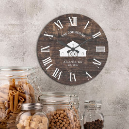 Vintage Rustic Barn Shiplap Family Name Grote Klok