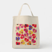 Vintage Rustic Cat Paw Print Love Tote Bag (Achterkant)