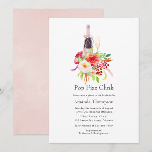 Vintage Rustic Charm Pop Fizz Clink Vrijgezellenfe Kaart