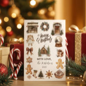 Vintage Rustic Christmas Feestdagenkaart