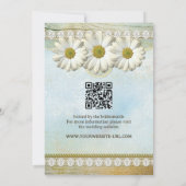 Vintage Rustic Country Daisy Bridal Shower  Kaart (Achterkant)
