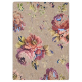 Vintage Rustic Floral Klembord (Achterkant)