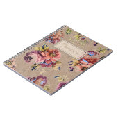 Vintage Rustic Floral Notitieboek (Linkerzijde)
