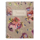 Vintage Rustic Floral Notitieboek (Voorkant)