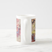 Vintage Rustic Floral Porselein Kop (Achterkant)