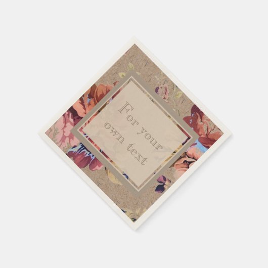 Vintage Rustic Floral Servetten (Hoek)