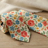 Vintage Rustic Floral  Stropdas