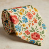 Vintage Rustic Floral  Stropdas