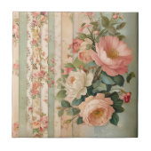 Vintage Rustic Floral Tegeltje (Voorkant)