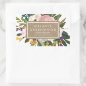 Vintage Rustic Florals Rechthoekige Sticker (Tas)