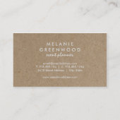 Vintage Rustic Florals Visitekaartje (Achterkant)