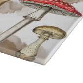 Vintage Rustic Forest Mushrooms Snijplank (Hoek)