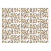 Vintage Rustic Forest Mushrooms Tafelkleed (Voorkant (Horizontaal))