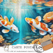 Vintage Rustic Koi Vis Decoupage  Tissuepapier