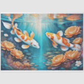 Vintage Rustic Koi Vis Decoupage  Tissuepapier (Voorkant)
