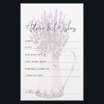 Vintage Rustic Lavender Advice Kaart Vrijgezellenf<br><div class="desc">lavender. Advies en wensen. Schoen.</div>