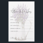 Vintage Rustic Lavender Advice Kaart Vrijgezellenf<br><div class="desc">lavender. Advies en wensen. Schoen.</div>