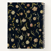 Vintage Rustic Monogram Floral Rug Pattern Notitieboek (Achterkant)