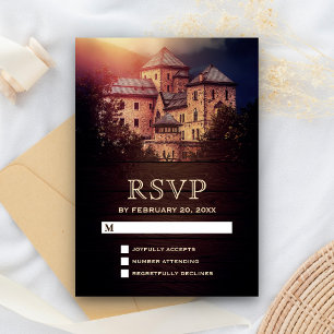 Vintage Rustic Sprookjeskasteel RSVP Kaartje