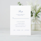 vintage rustic Swans Romantic Wedding Response  RSVP Kaartje (Staand voorkant)