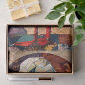 Vintage Rustic Textuur Kraan Collage Decoupage  Tissuepapier (Geschenk)