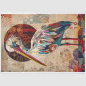 Vintage Rustic Textuur Kraan Collage Decoupage  Tissuepapier (Voorkant)