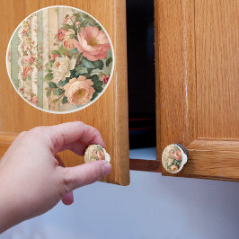 Vintage Rustieke Bloem Keramische Knop