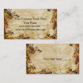 Vintage Rustieke BloemenVisitekaartjes Visitekaartje (Voorkant / Achterkant)