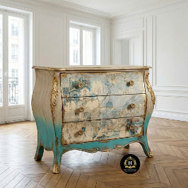 Vintage Rustieke Bloemtextuur Decoupage Meubelen Tissuepapier