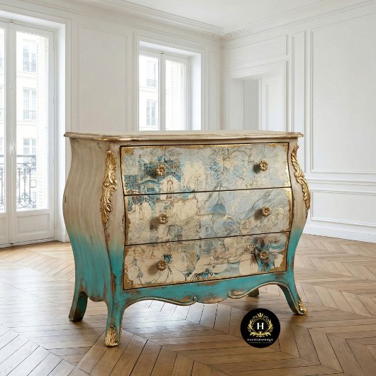 Vintage Rustieke Bloemtextuur Decoupage Meubelen Tissuepapier