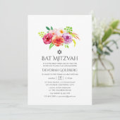 Vintage Rustieke Charme Bat Mitzvah Kaart (Staand voorkant)