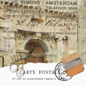 Vintage Rustieke Ephemera Bruine Textuur Decoupage Tissuepapier