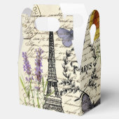 vintage rustieke Franse Eiffeltoren Parijs Feest Bedankdoosjes (Geopend)