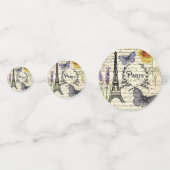 vintage rustieke Franse Eiffeltoren Parijs Feest Confetti (Voorkanten)